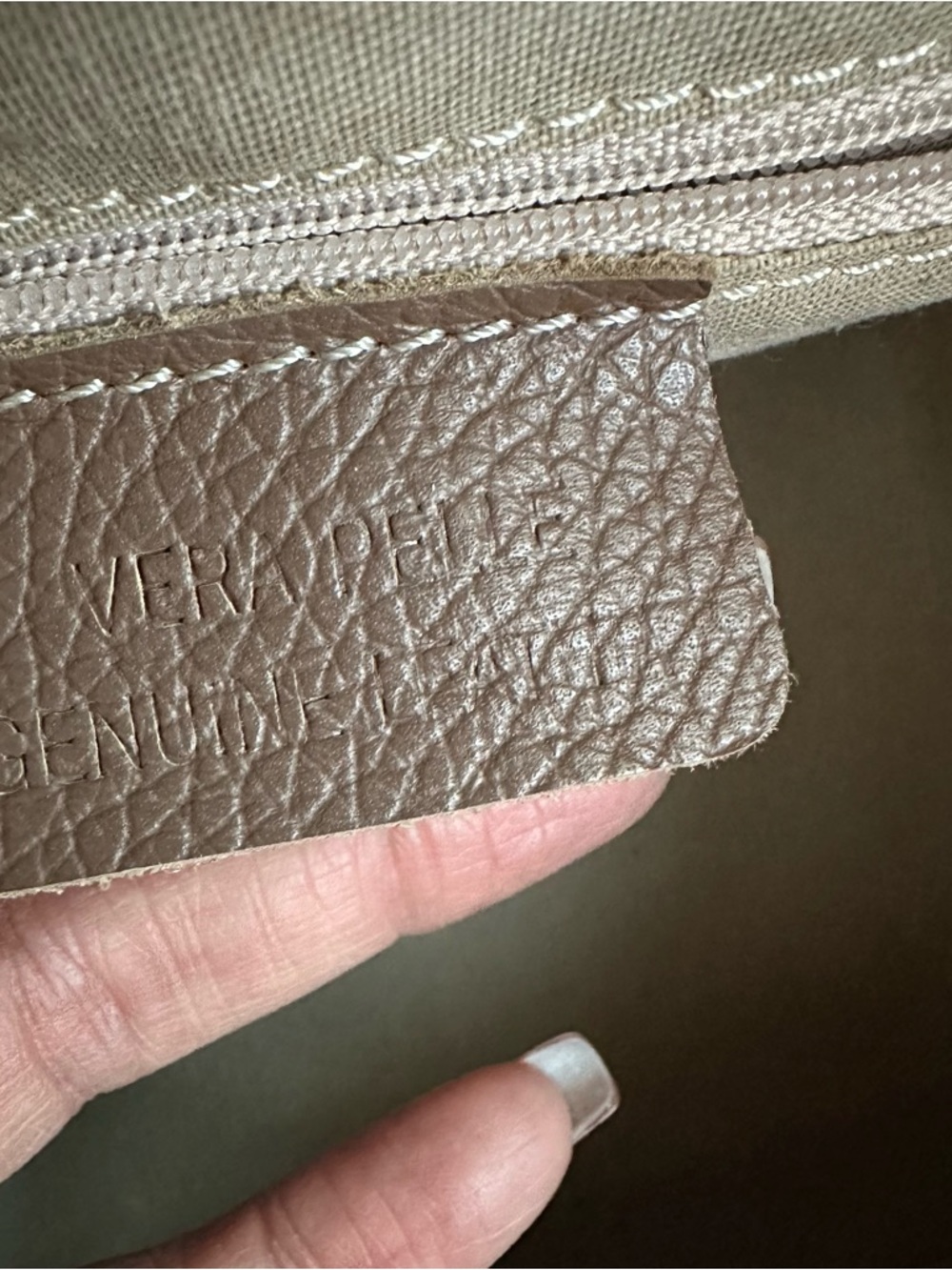 Genuine Leather Mini Satchel Taupe Brown | Crossbody Top Handle | Structured Bag - Picture 3 of 16